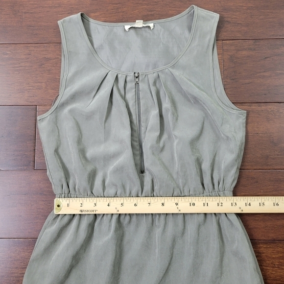 Olive & Oak Sleeveless Cinch Waist Lightweight Casual Dress Size XS Green Gray - Picture 6 of 7